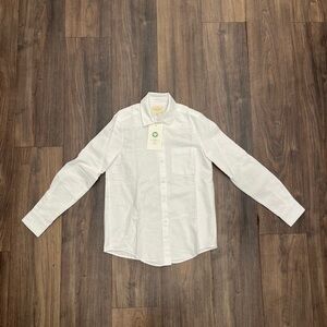Sezane Tomboy long sleeve white buttons up, size 32 European, size 0 US